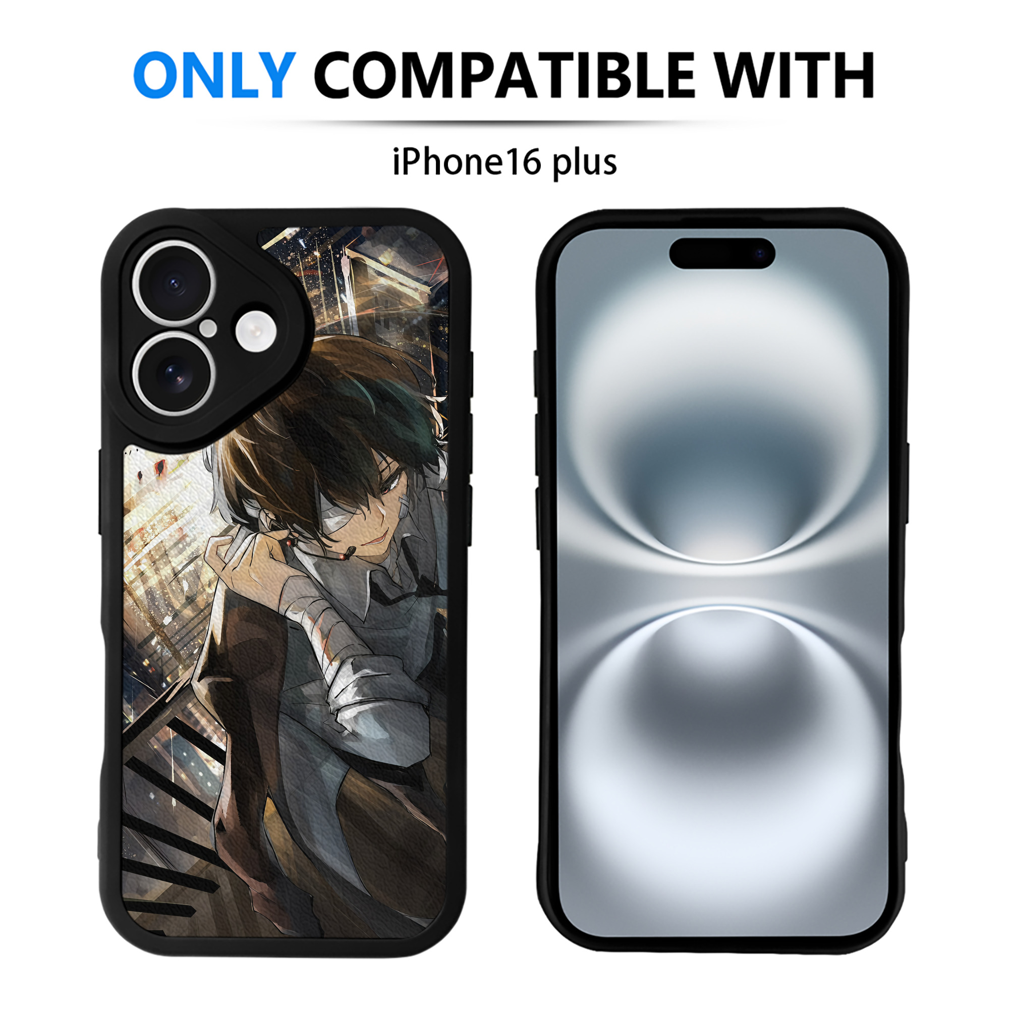 （画像用） 文豪ストレイドッグス Bungo Stray Dogs 【iPhone 16シリーズ対応】シリコンスマホケース（レザー調） 材質：シリコン
